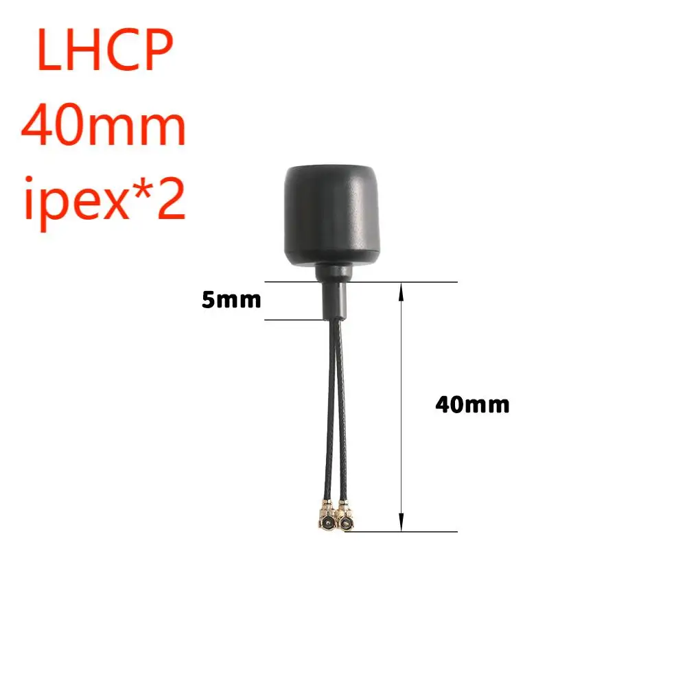 FlyFishRC Dual-Band 5.8Ghz/2.4Ghz ipex/UFL 40mm/95mm/145mm LHCP Long-distance Antenna Compatible DJI O3 Air Unit