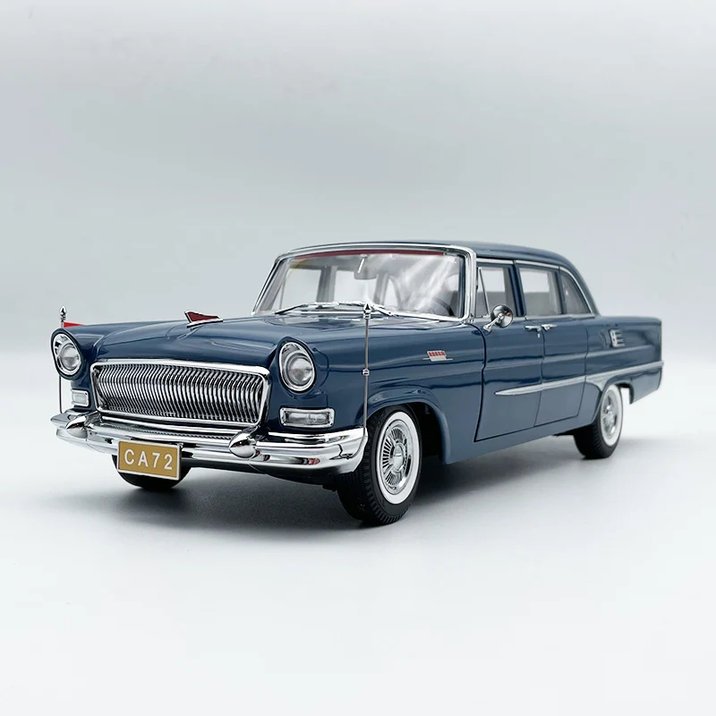 1:18 Alloy Hongqi CA72 Car Model Gift Blue