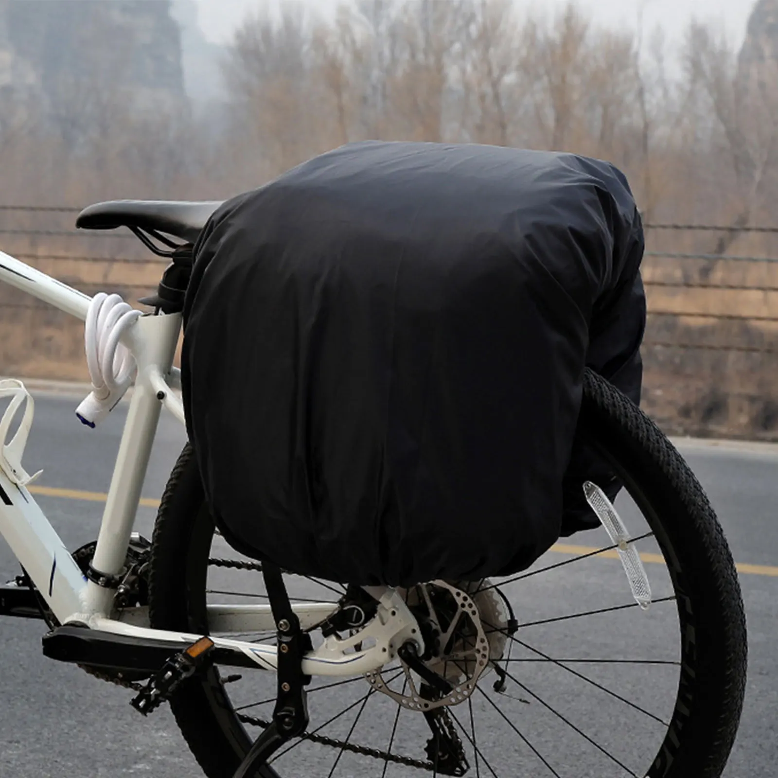 

Waterproof Tail Bag 190T Polyester Lightweigh Silver Coating Rain Cover Cycling Outdoor Trunk Bike Durability Long Use