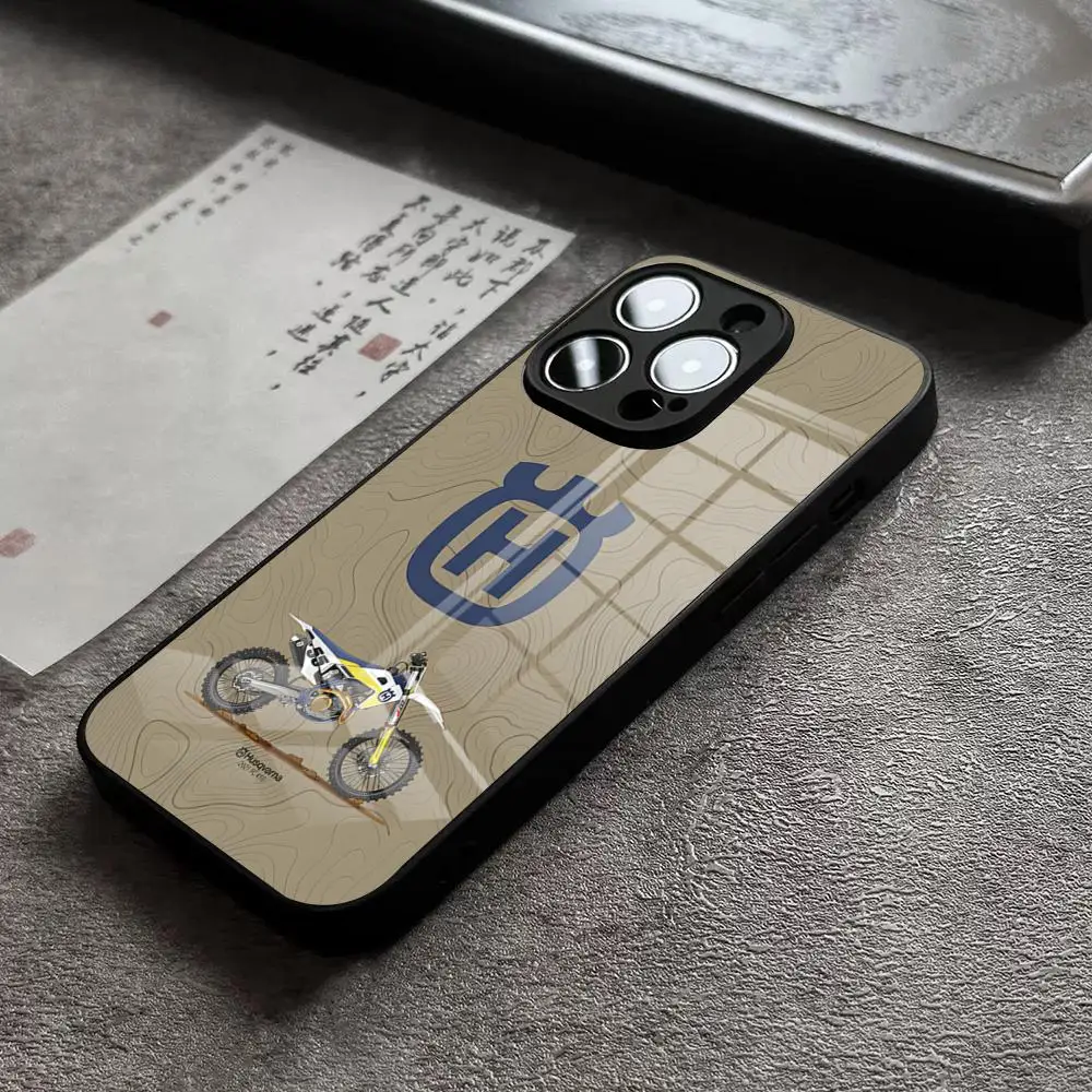 H-Husqvarnaes Logo Phone Case For IPhone 15 Pro Max 18 14 Plus 17 Pro Max 12 11 13 X XR XS 16 Plus Air SE Glass Cover - view 4