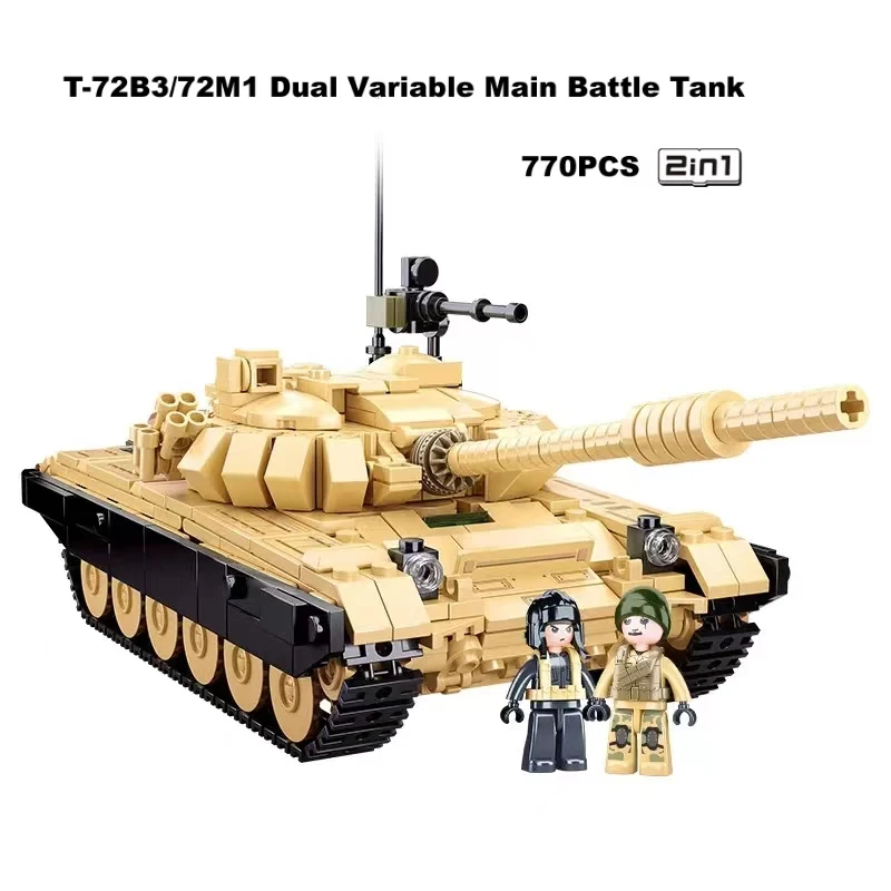 Sluban WW2 Military The King Tiger Heavey Tank Army Soldiers Building Blocks Panther MBT Bricks Toys for Boys Gifts STRV-103