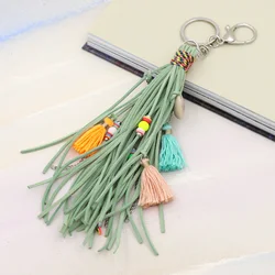 Boho Jewelry Keychain Multilayer Long Tassel Shell Chain Wmoen Bag Hanging Pendant Handmade Jewelry Female Girls Gift
