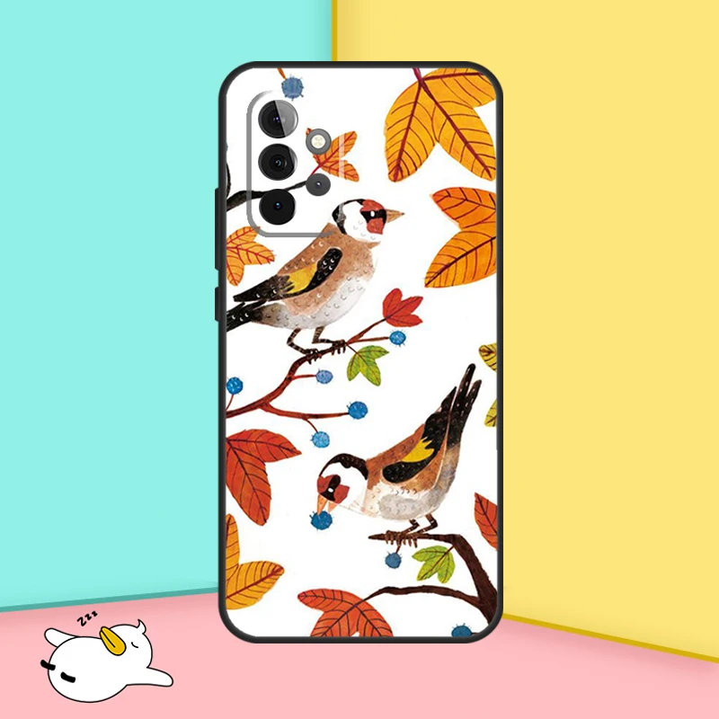 European Goldfinch Case For Samsung Galaxy A54 A34 A14 A53 A33 A13 A52 A32 A12 A51 A71 A52S A21S Soft Cover