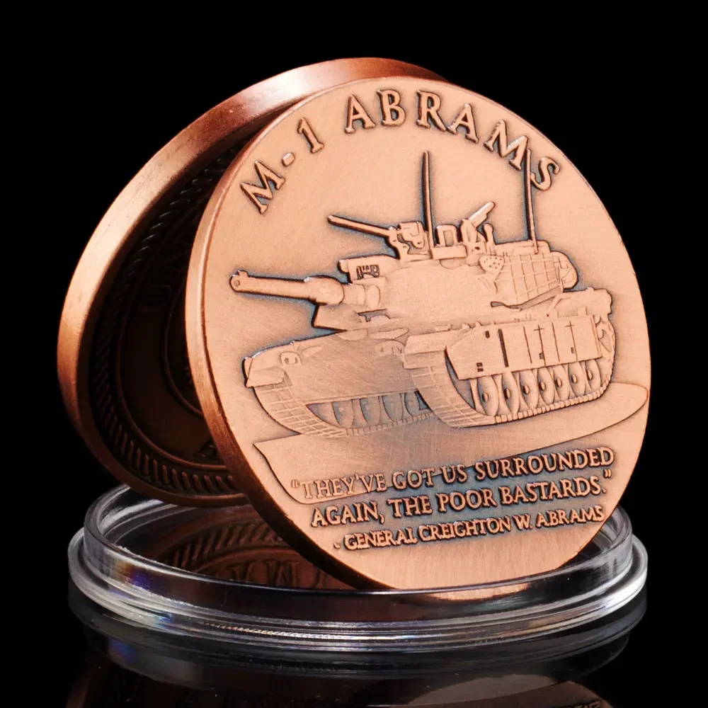 M-1 Abrams Tank Souvenir Plated Copper Coin Military Fans Collectible Gift United States Army Honor Coin Commemorative Coin