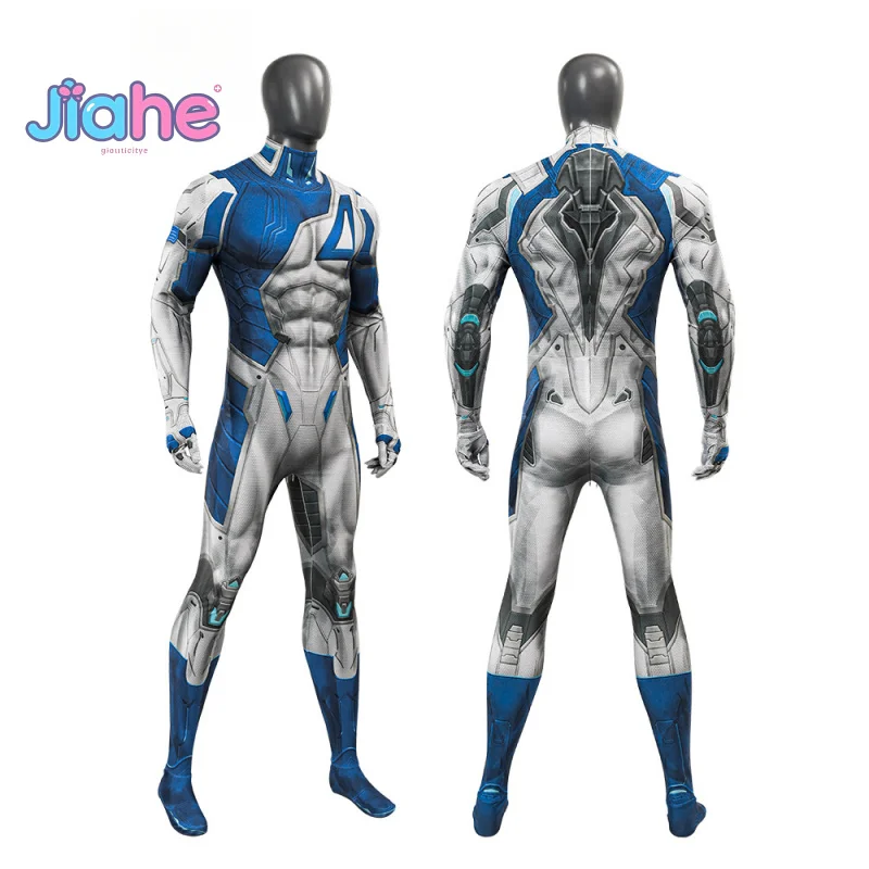 리드 리차드 미스터 환상적인 코스프레 의상 할로윈 카니발 꽉 점프 슈트 남자 환타지아 유니폼 세트 XS-XXXL