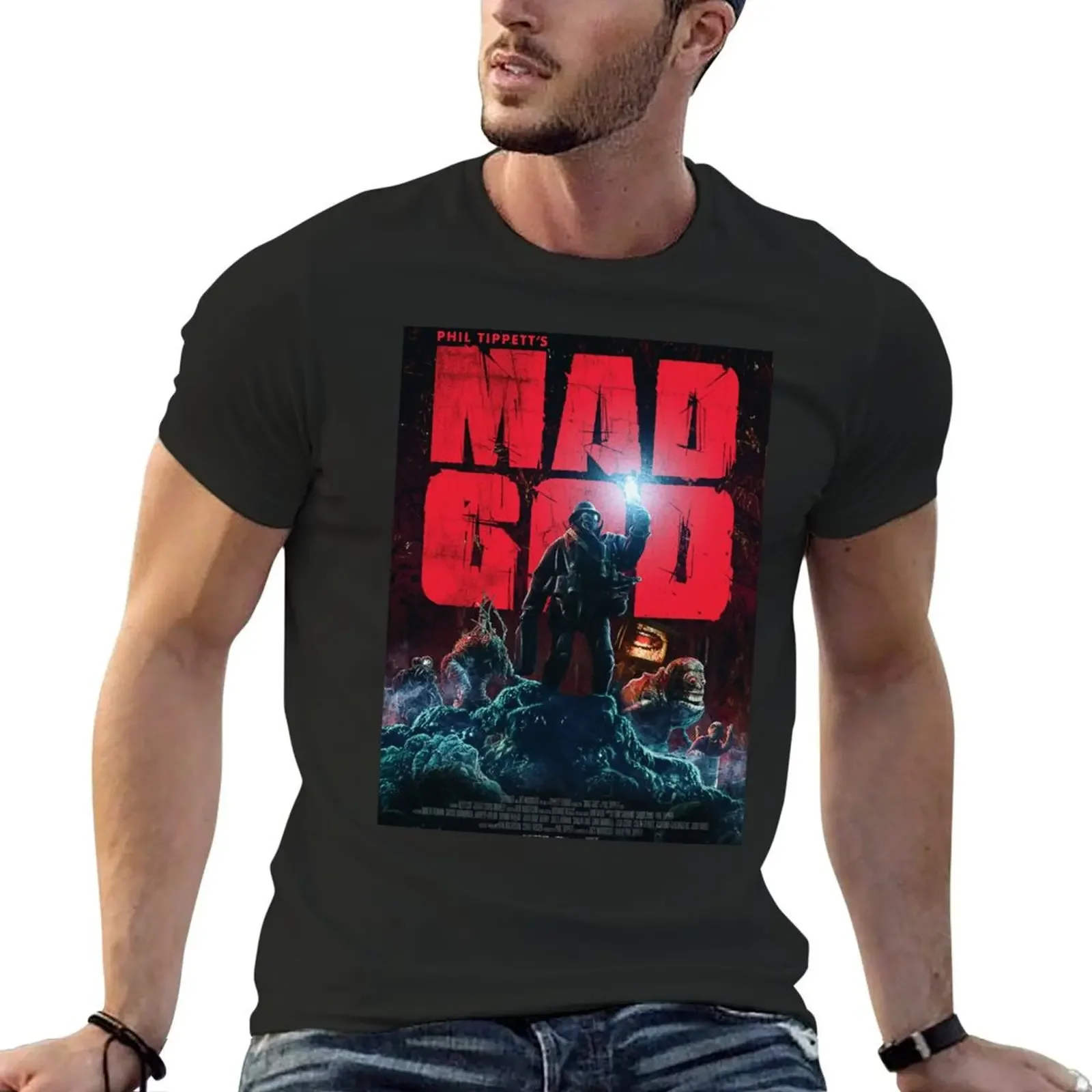 

MAD GOD (Title Block Poster) T-Shirt heavyweights boys whites vintage sublime tshirts for men