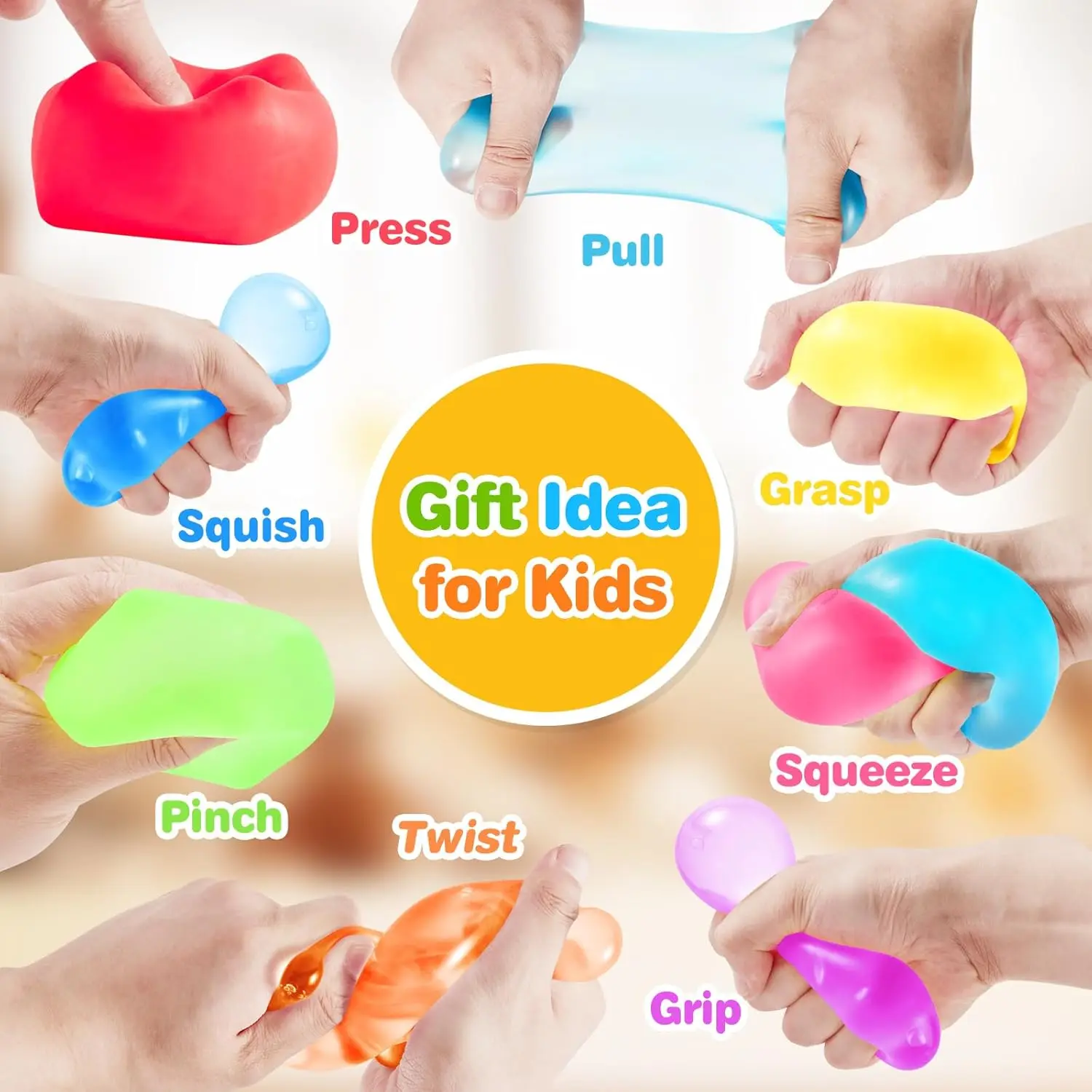 Stress Cube Squishy Fidget Toys per il rilassamento Riempito di gel ad alta densità Fidgets per giocattoli calmanti sensoriali in classe per bambini adulti