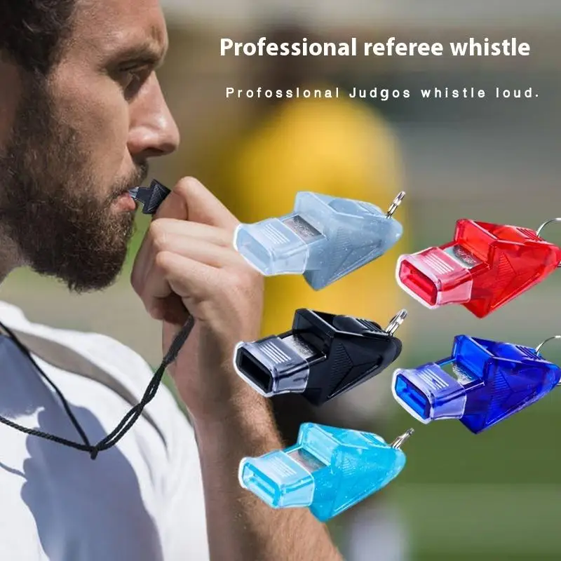 Reliable Professional Referee Whistle for Outdoor, Basketball, Soccer; High-Impact Seedless Plastic with Loud Sound.