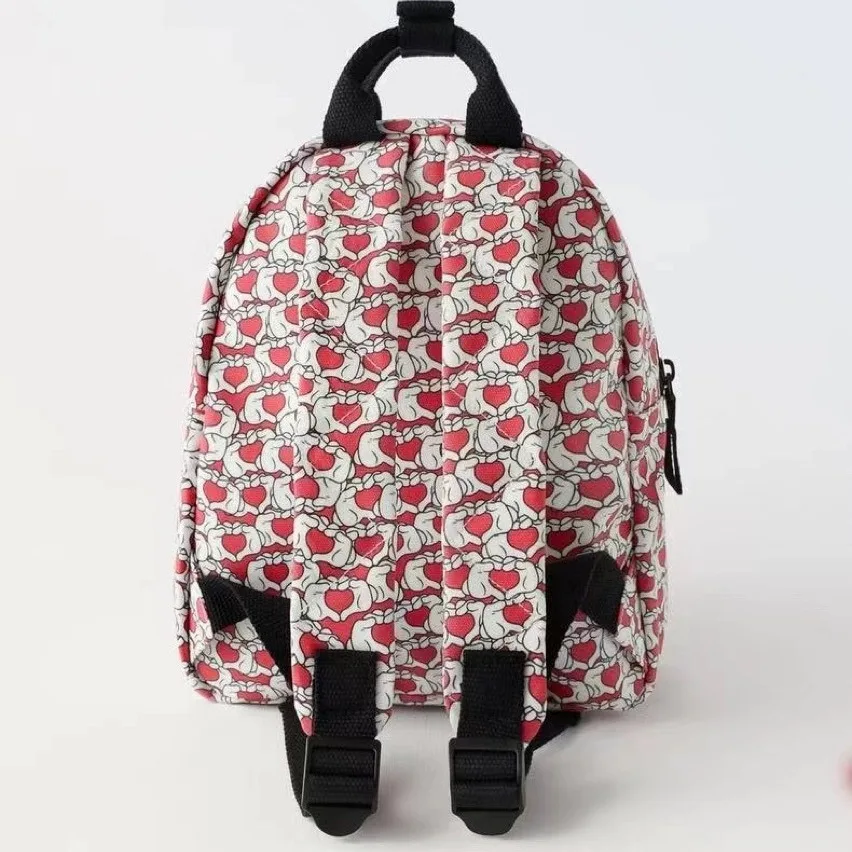 New Toddler Brand Backpack Print Canvas Cute Small Bags With Zipper Girls Fashion Cartoon Light Waterproof Two Shoulder Bags