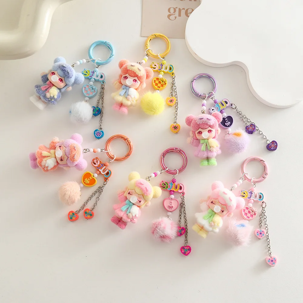 Wakuku Fox Bunny Trick or Treat‌ Series Cute Action Figure Mystery Plush Doll Bag Keychain Pendant Fuzzy Trendy Fun Party Gift