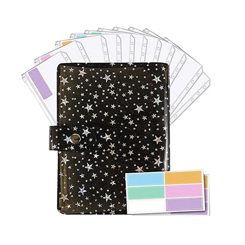 Star A6 Binder Sleeve, For Budgeting, Binder Pocket Cash Envelope Wallet, Budget Planning Notepad, Cash Envelope Binder