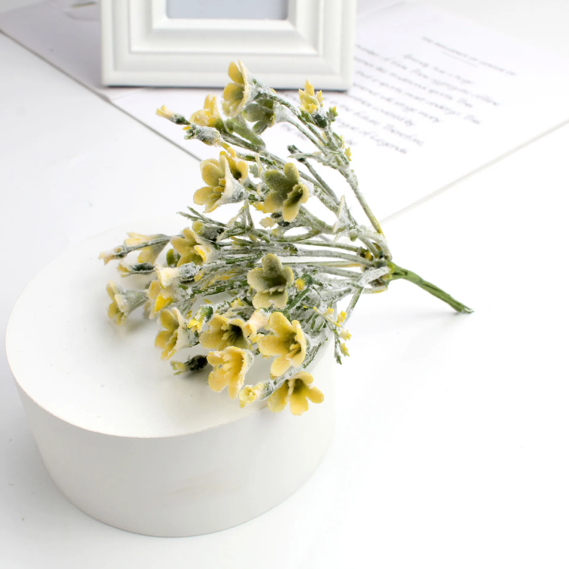 DIY simulation leaf accessories artificial succulent green plant Christmas rattan circle home flower arrangement decoration