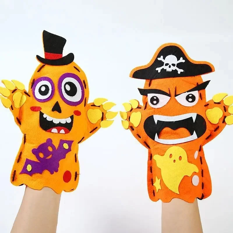 

Halloween Hand Puppet DIY Craft Toy Felt Sewing Kit Hand Finger Story Puppet Kindergarten Creative Kids Educational Toy Gift