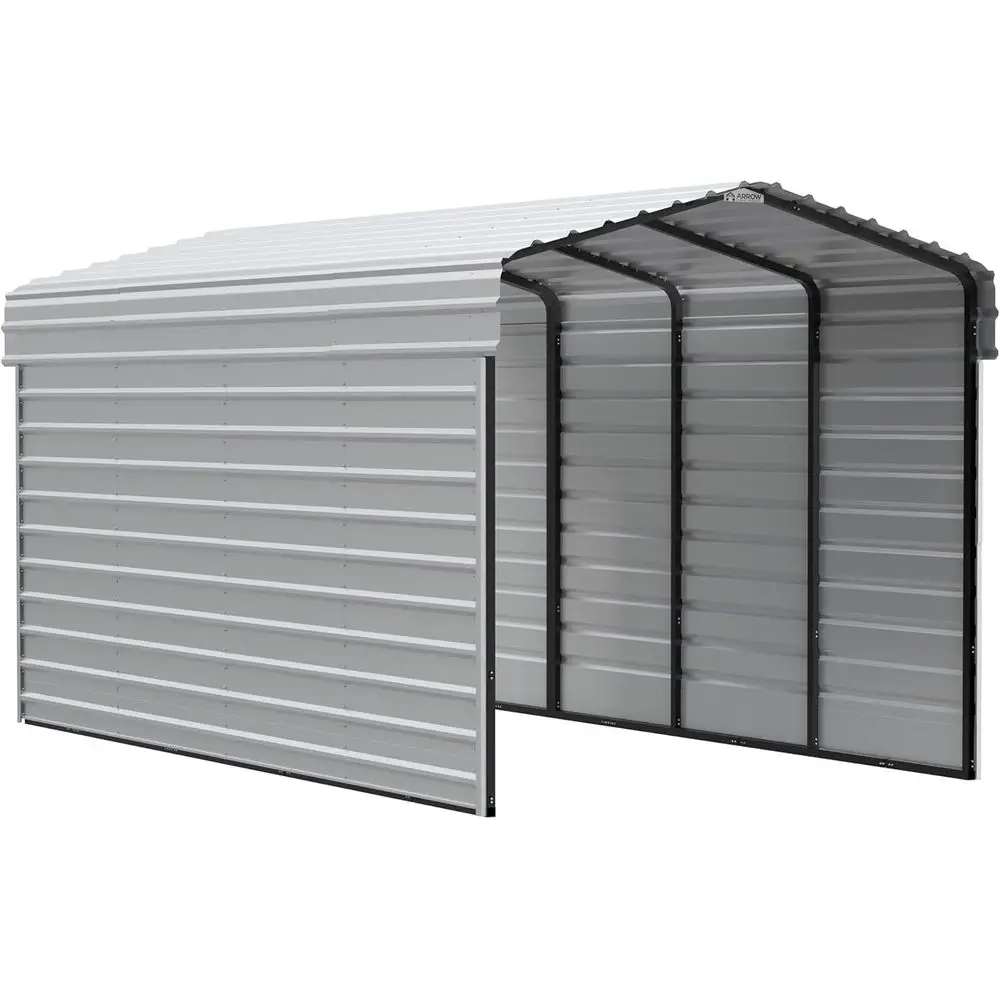 

Металлический навес из оцинкованной стали с двусторонней облицовкой, 10' x 20' x 9', компактное укрытие для автомобиля, цвет яичной скорлупы