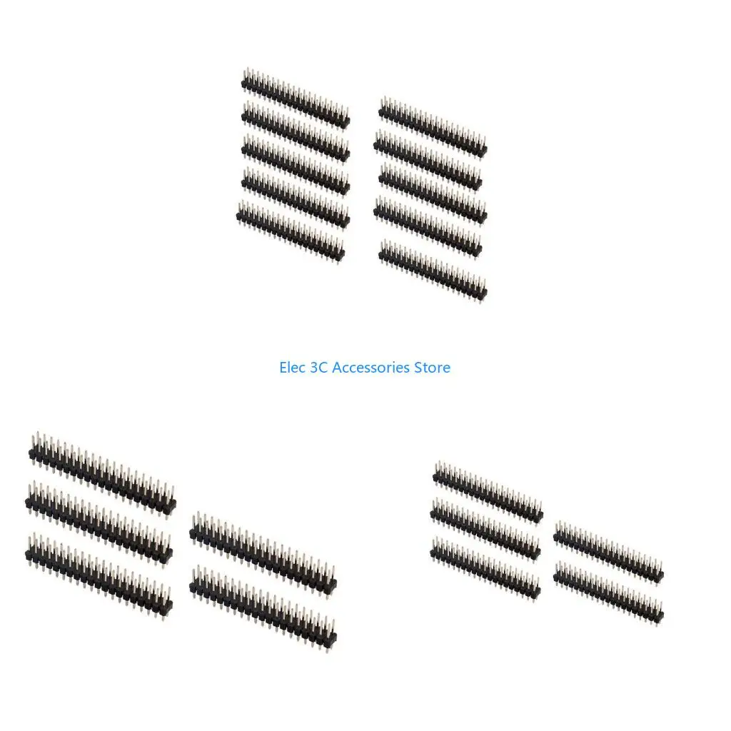 

Y51A 5Pcs Break-away 0.1" 2x20-pin Strip Dual Male Header for Zero GPIO