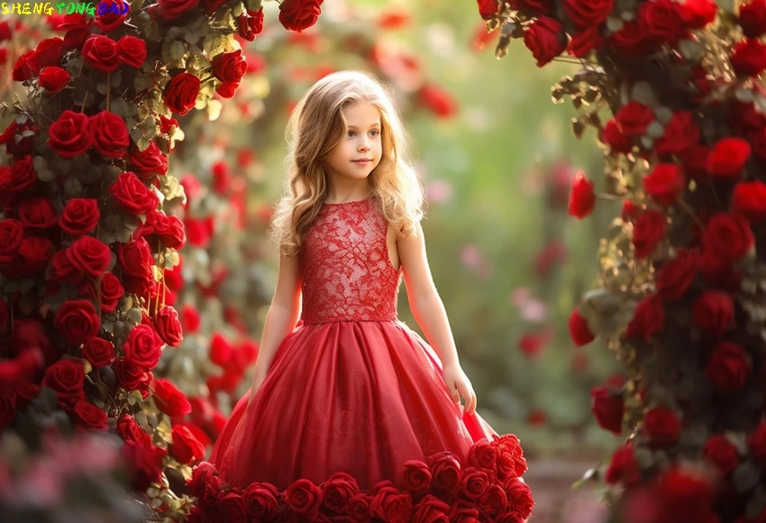 Fundo de palco um casamento elegante rosa floral pano de fundo sonhador cortinas transparentes e flores em cascata photo studio adereços CV-03