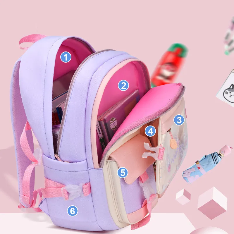 Petit Cartable d\'École Primaire pour Fille et Femme, Interrupteur Cadeau, Kawaii, Style Lapin, pour Étudiant