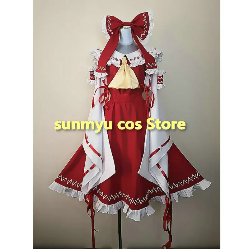 

Touhou Project Hakurei Reimu Cosplay Costume Custom Size Hakurei Reimu Dress Halloween