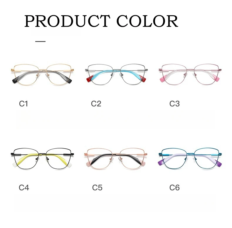 Yimaruili ultraleichte Mode Legierung Blaulicht blockierende Brille Retro Cat Eye optische Rezept Frauen Brillen fassungen – Detail 7