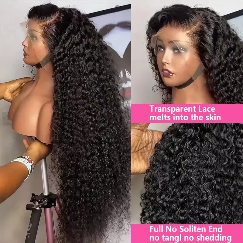 Keriting 13X6 HD 250% 30 40 Inci Wig Rambut Manusia Renda Depan Gelombang Dalam 13X4 Wig Renda Depan 5X5 Penutupan Tanpa Lem Wig Siap Pakai