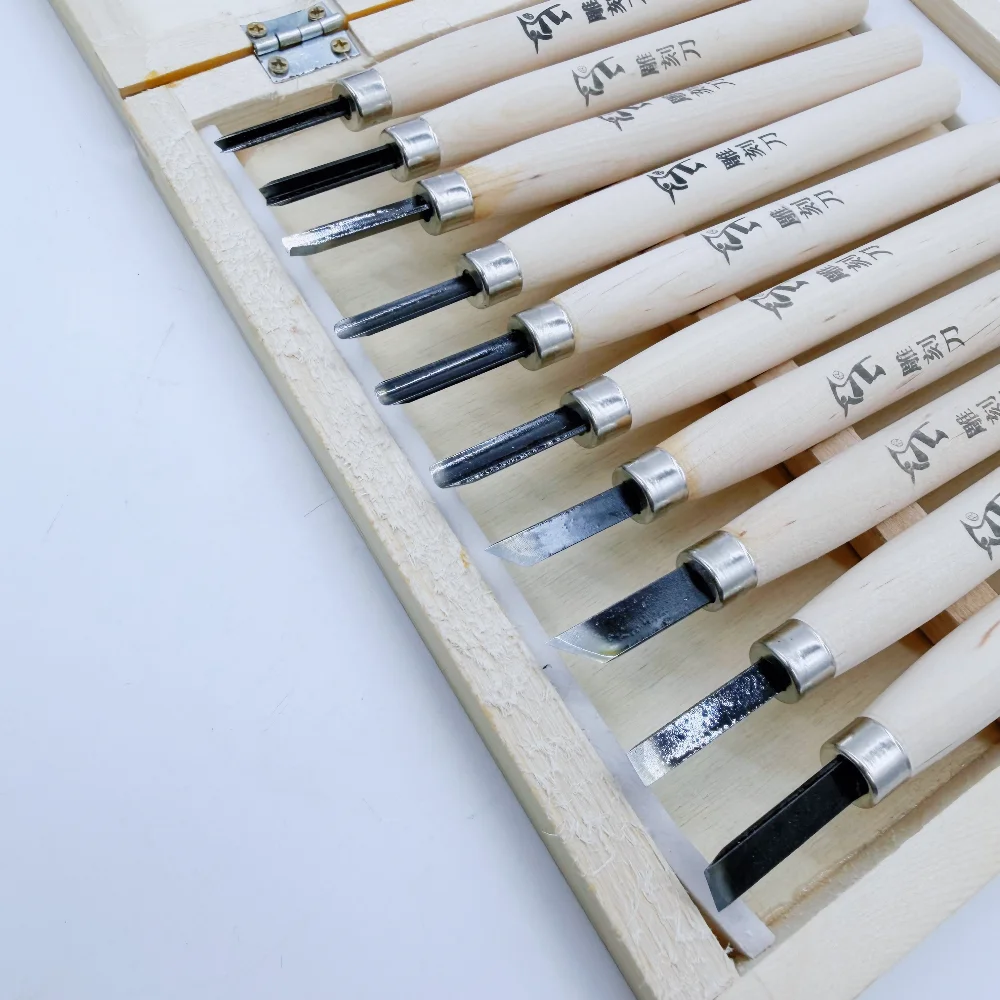 10 Pieces Hand Wood Carving Knives Tools Root Details Chisel
