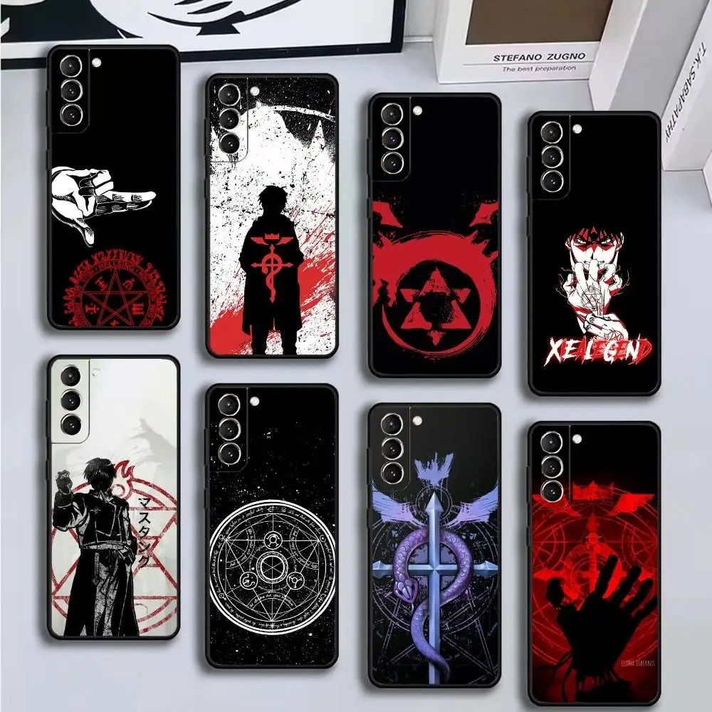

F-Full M-Metal Alchemist Alchemy Phone Case For Samsung GalaxyA13,21s,22,31,32,52,53,71,72,73,Soft Black Cover