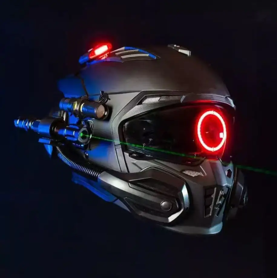 Casque multifonctionnel Kylin Cyberpunk, masque d'arts martiaux robot, casque de créature extraterrestre de science-fiction pour cosplay