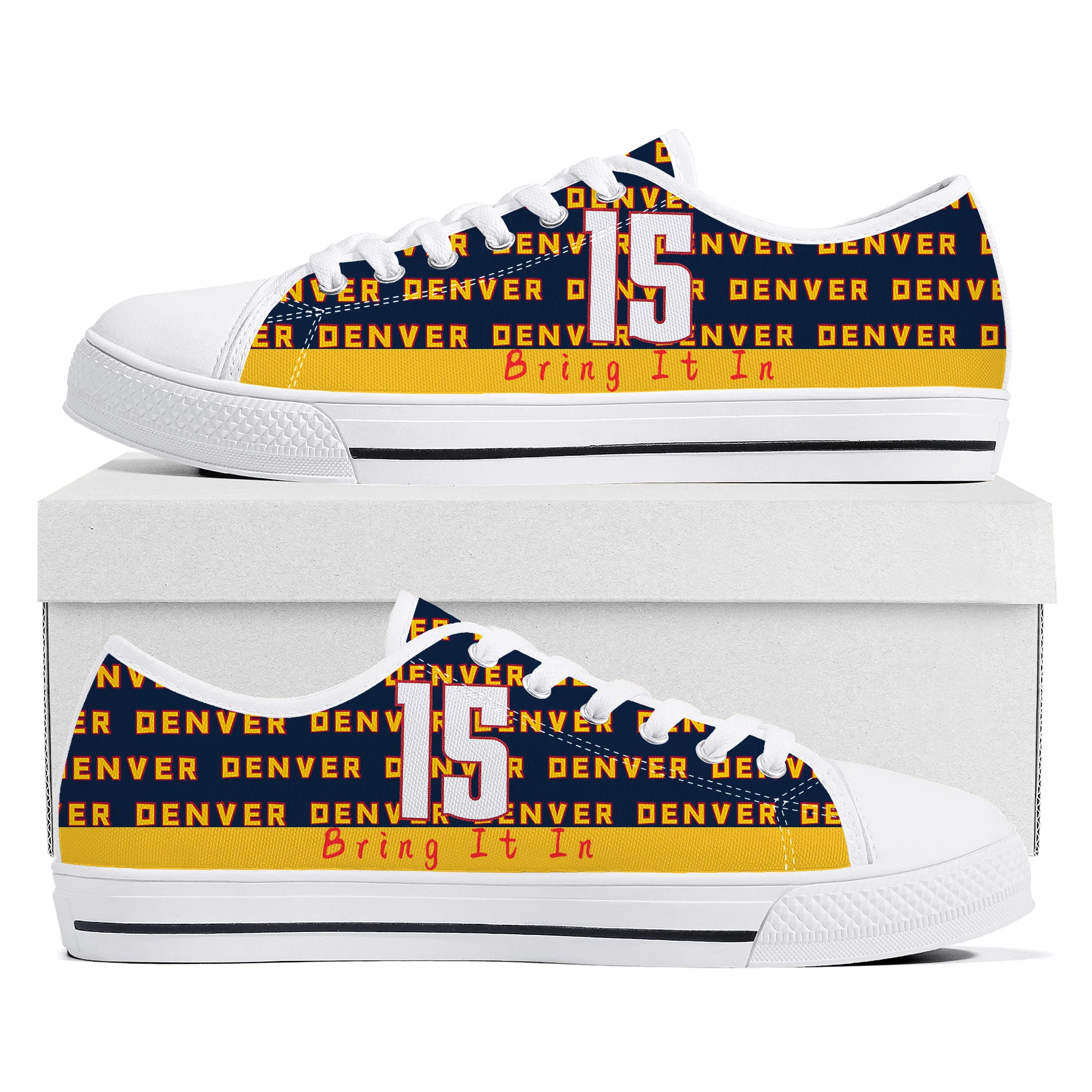 Denver Number 15 27 1 Bring It In Low Top Sneakers Mens Womens Teenager Canvas Sneaker Casual Custom Made Shoes Customize Shoe