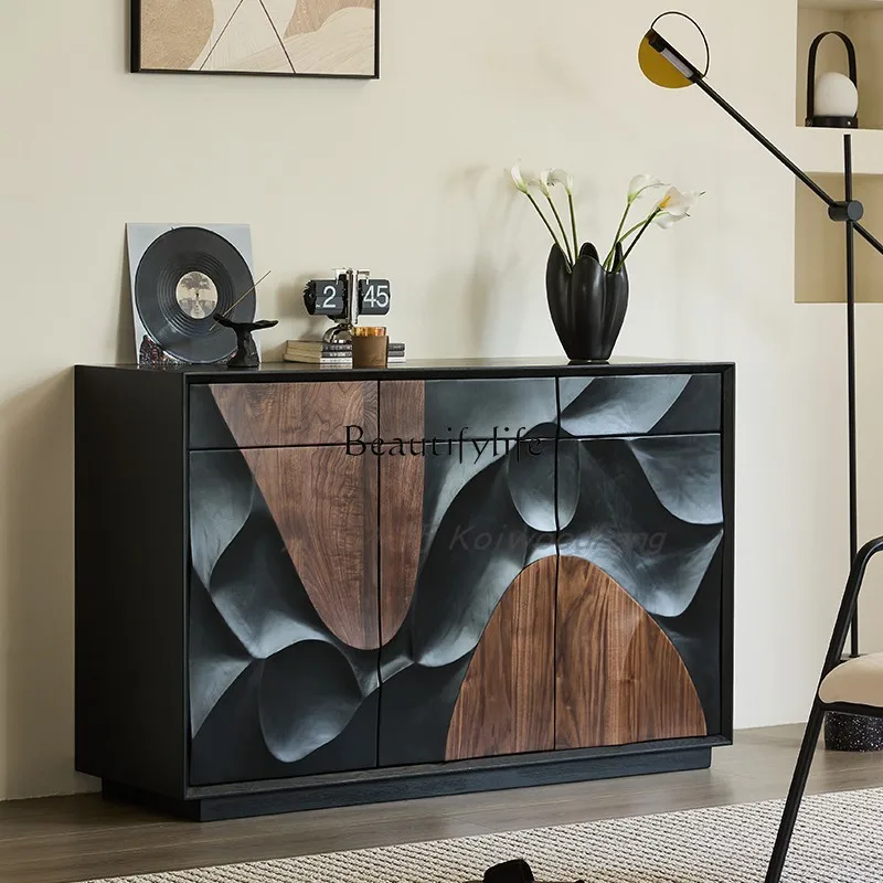 

French cherry entrance multi-functional shoe cabinet storage