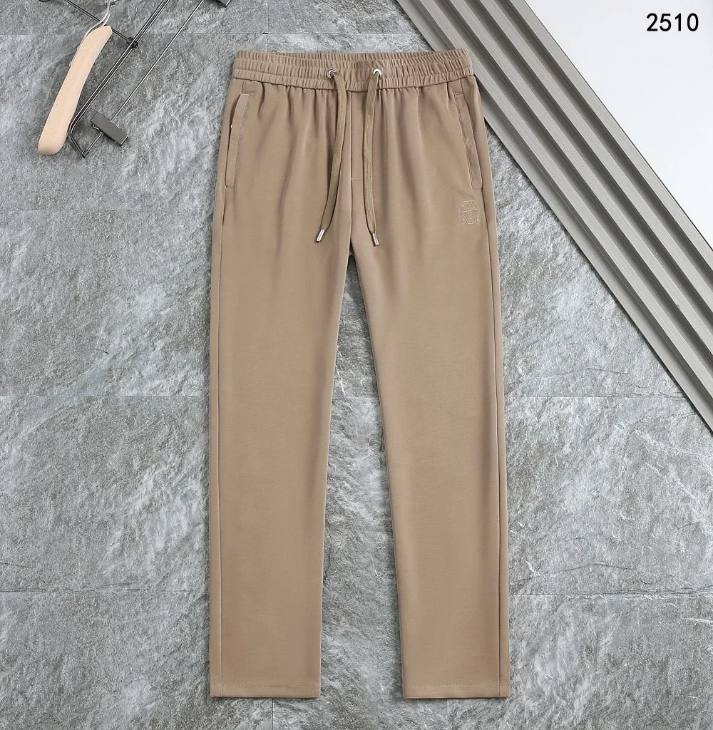 BLKA CPTG Pants Thin Cotton Men 2025 Spring Summer new Casual Embroidery middle-waisted Big size M-4XL Pants