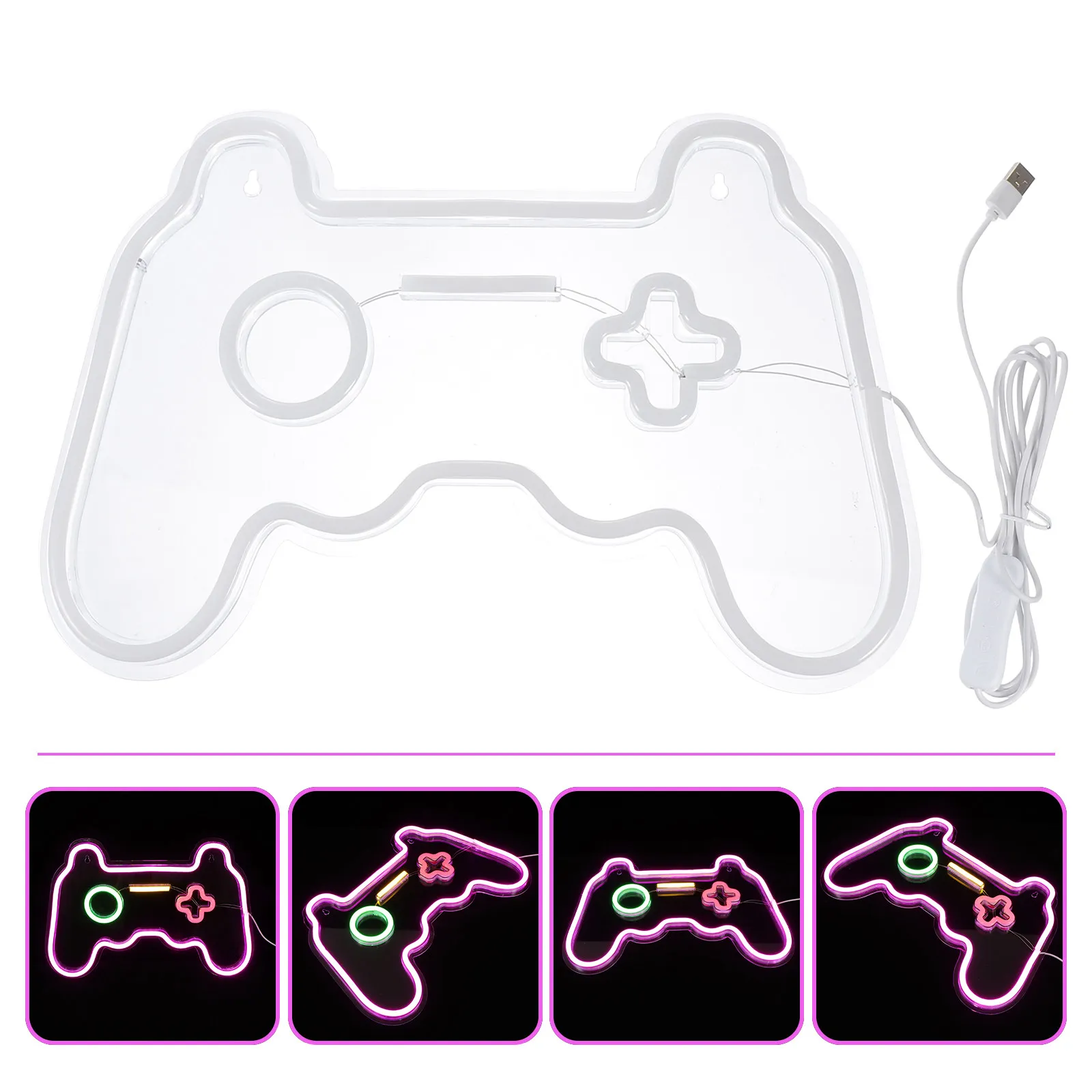

1Pcs Game Controller Neon Light Creative Night Lamp USB Powered Home Bar Party Decorative Light Gift Creative Neon Lamp