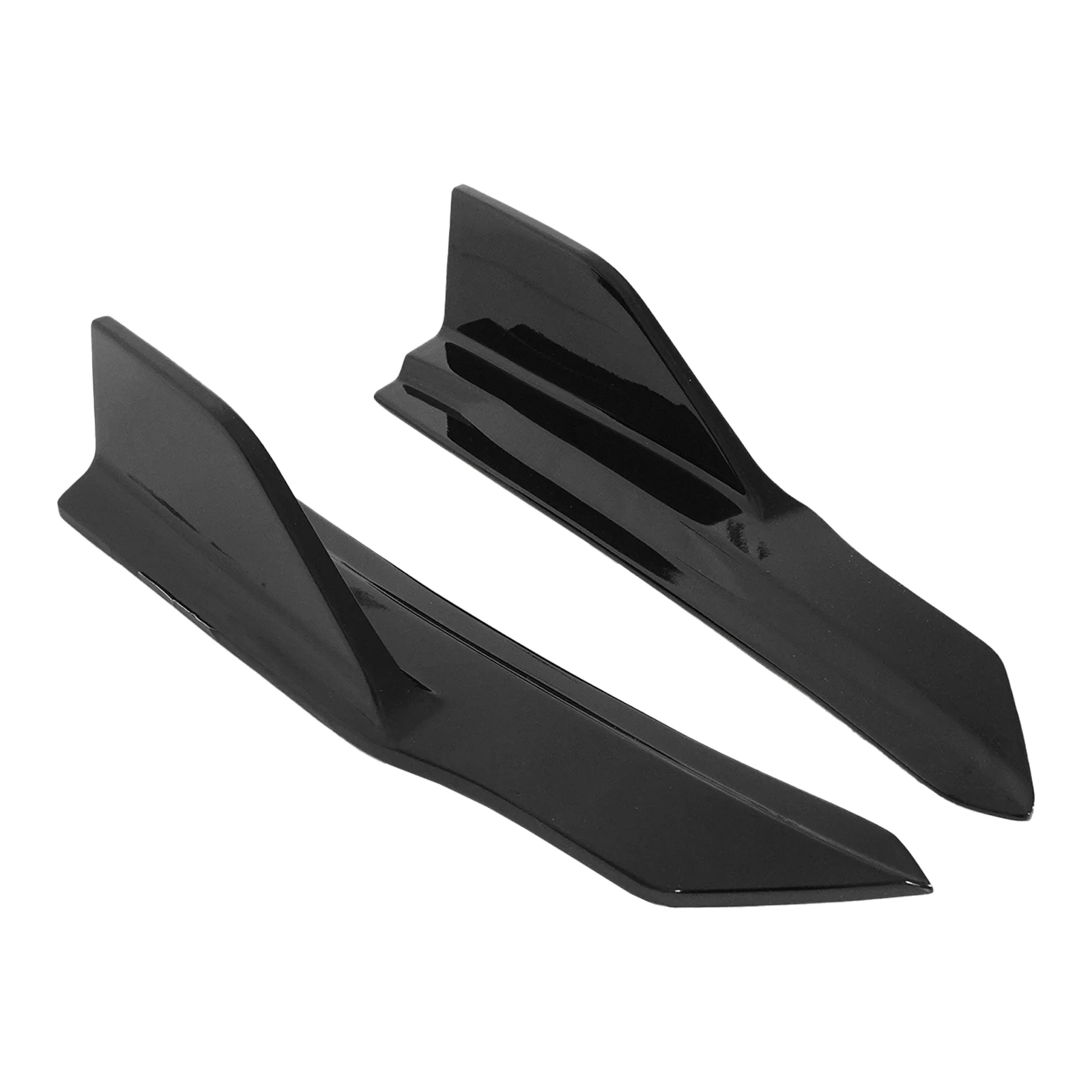 For Kia Stinger 2018-2023 A Pair Of Rear Bumper Corner Diffuser Splitter Glossy Black Carbon Fiber Painted Accessories Body Kit view 3