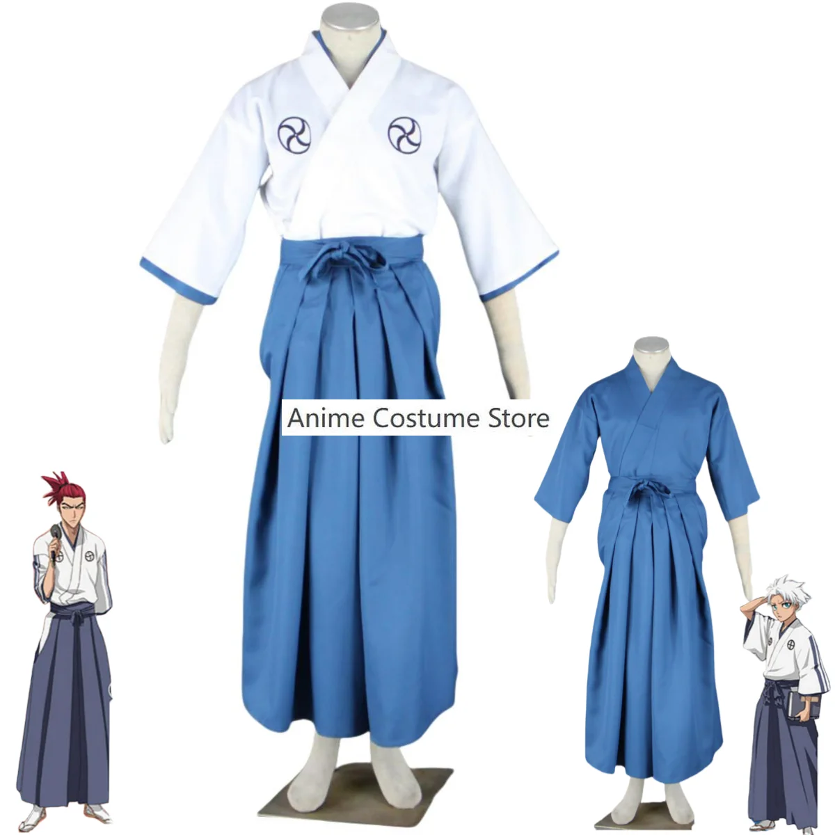 Anime Bleach Abarai Renji Hitsugaya Toushirou Cosplay Costume Japanese  Kimono School Uniforms Kendo Pants Man Halloween Suit