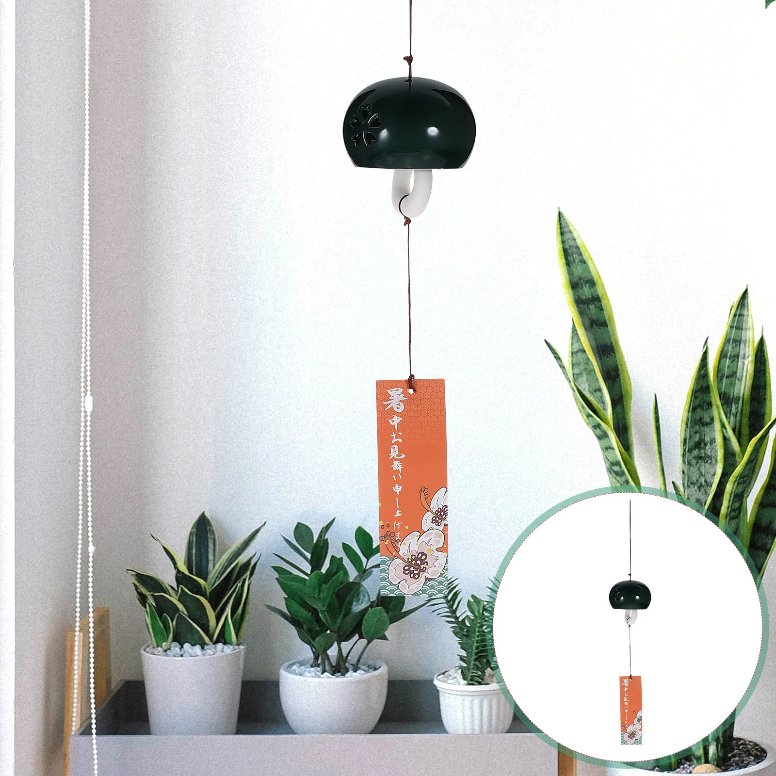 

Ceramic Wind Chime Japanese Style Hanging Decoration Relaxing Sound Home Garden Pendant Outdoor Ornament Creative Wind Bells