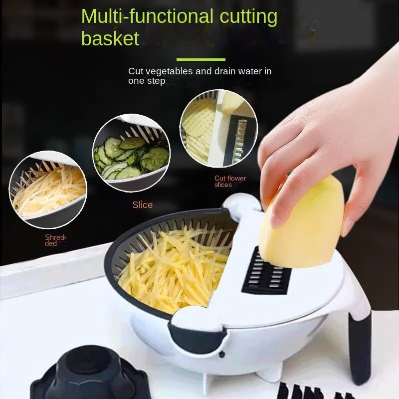 

Kitchen gadgets vegetable cutter shredded potatoes rubbing grating utensils kitchen supplies slicer cut radish draining basket