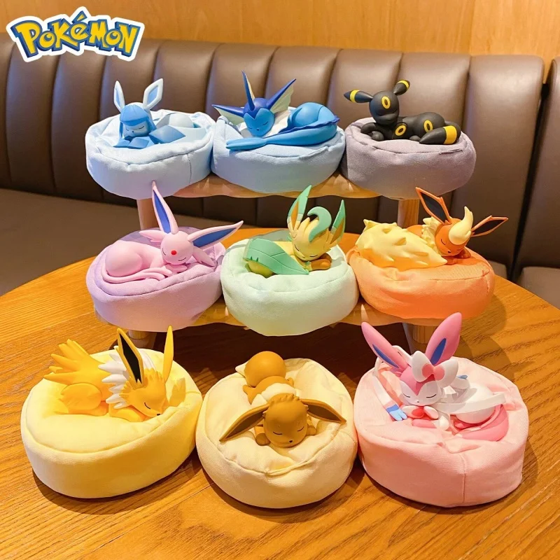 In Stock Eevee Sleeping Position Series Blind Box Sylveon Umbreon Flareon Jolteon Anime Desktop Decoration Model Toy view 4