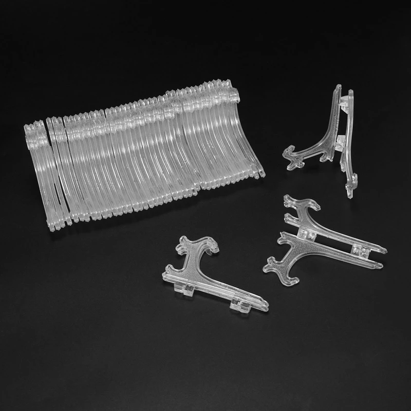 حامل البسكويت البلاستيكي الشفاف ، حامل العرض ، بطاقة المكان ، الحامل في حفلات الزفاف ، حفلة عيد الميلاد ، 3 بوصة ، 24 عبوة