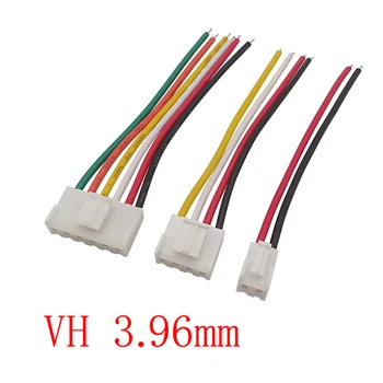 JST VH 단일 암 플러그 와이어 케이블 커넥터, 3.96mm 피치, 2P, 3, 4, 5, 6, 8, 10 핀, VH3.96, 22AWG 와이어, 10cm, 20cm, 30cm 