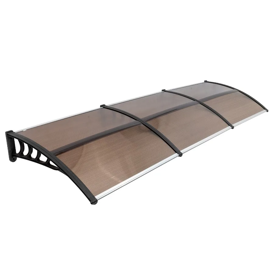 

[Same Code 04553002]HT-300 x 100 Household Application Door and Window Rain Cover Eaves Brown Board and Black Holder