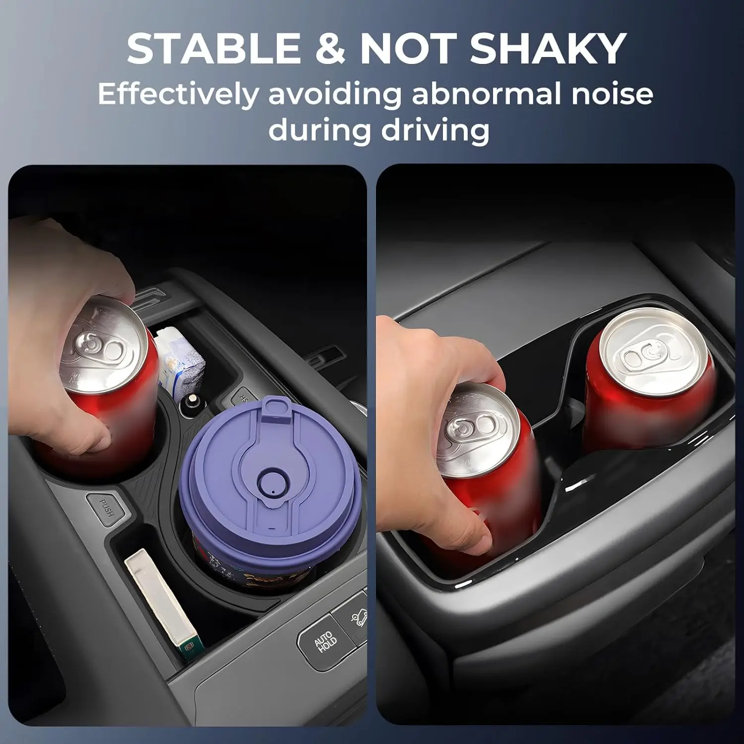 Cup Holder Inserts for KIA EV9 2024-2026 Land/GT-Line/GT TPE Center Console Front Rear Cup Holder Liner Protector  Accessories view 5