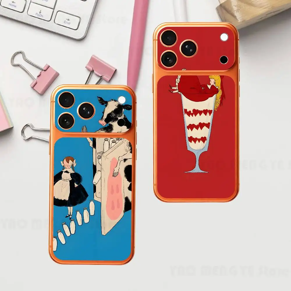 

Retro Illustrations For Iphone 17 Pro ProMax Back Protective Decorative Sticker Back Cover