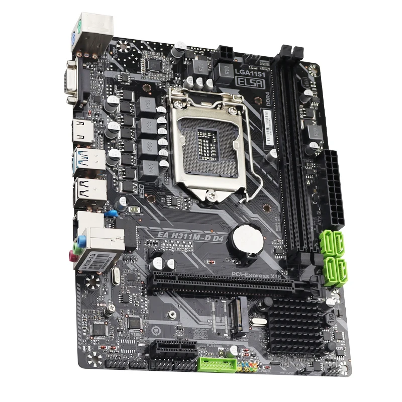 Imagem -03 - Placa-mãe Zillion H311 Atx Lga 1151 Support Intel Core Gen Cpu i3 i5 i7 Dual Channel Ddr4 Sata3.0 Hdmi H310m 1151 Novo