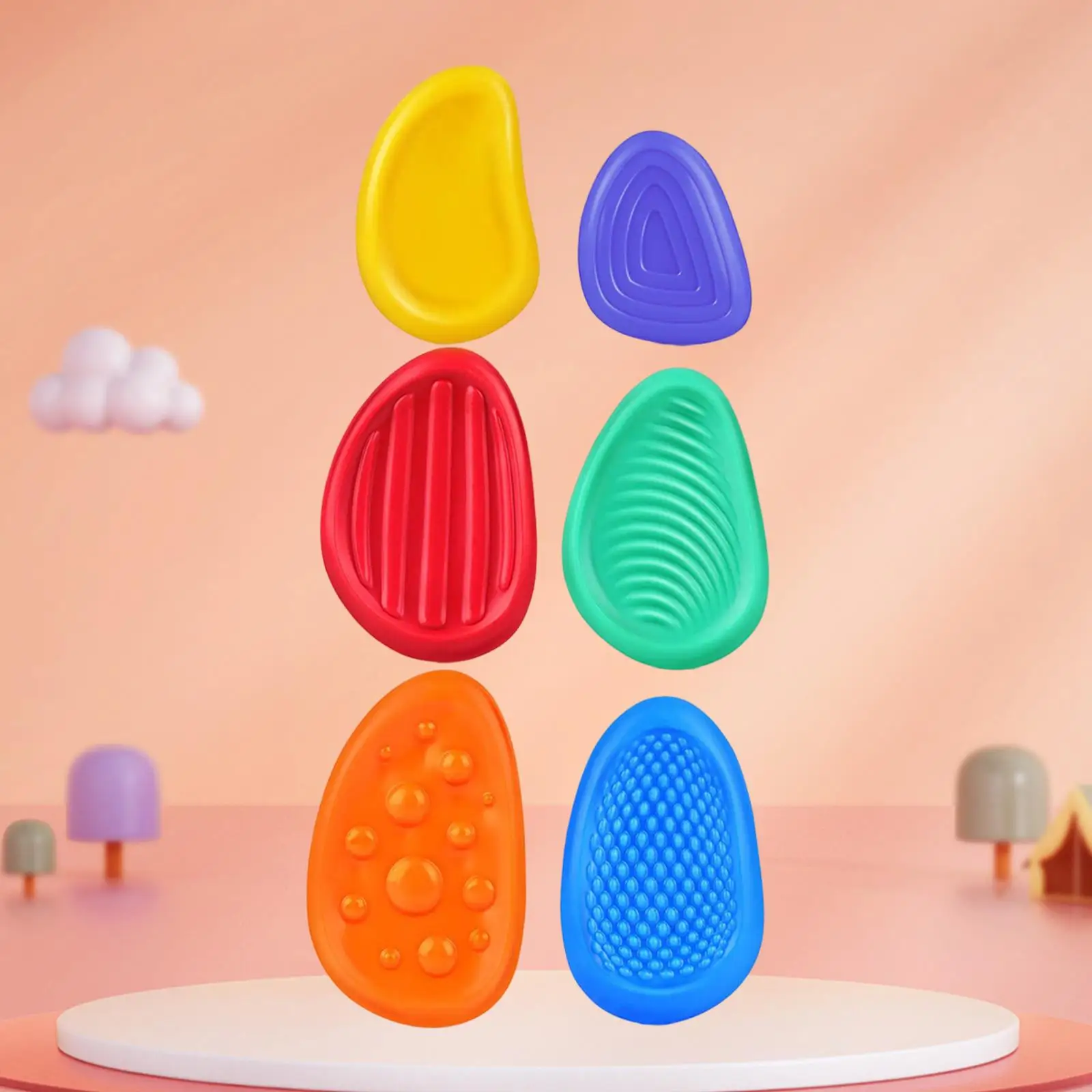 6 قطع من الألعاب الحسية للأطفال من الحجر الحسي لعمر 3-6 سنوات هدية عيد ميلاد للأطفال