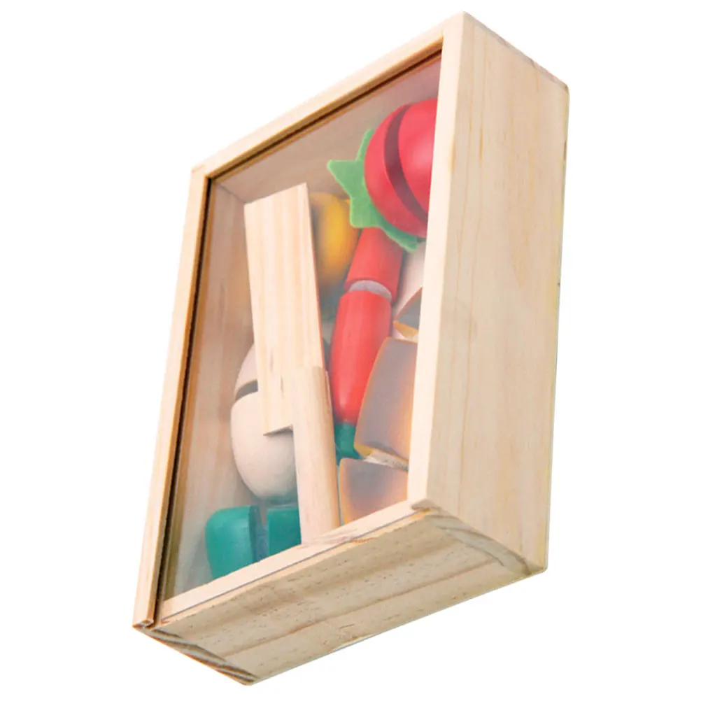 

1 set Wooden Fruit Cut Kitchen Toys Puzzle Playset Cartoon Fruits Children Kitchenware Pretend Play Toy Food Safe Smooth Edges
