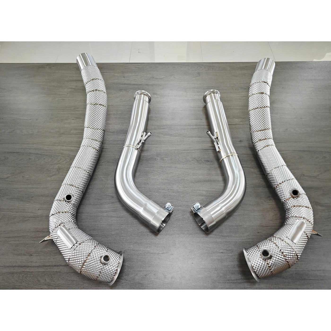 AKS Heatshield Downpipe For Mercedes-Benz G63 G500 G550 W464 4.0T V8 Downpipe