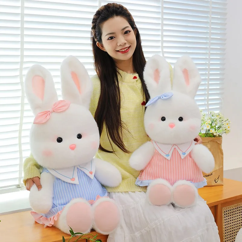 Kawaii ألعاب من نسيج مخملي لطيف نيني أرنب محشوة دمية لينة محبوب وسادة للأطفال هدية عيد ميلاد رائعتين بلوشي الأطفال الحاضر