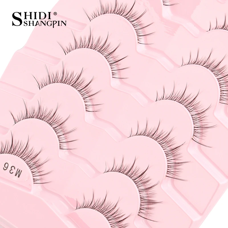 5/7ペア アニメつけまつげ 3Dミンク マンガまつげ ナチュラル ソフトドール コスプレメイク つけまつげ ふわふわ ウィスピー フェイクまつげ