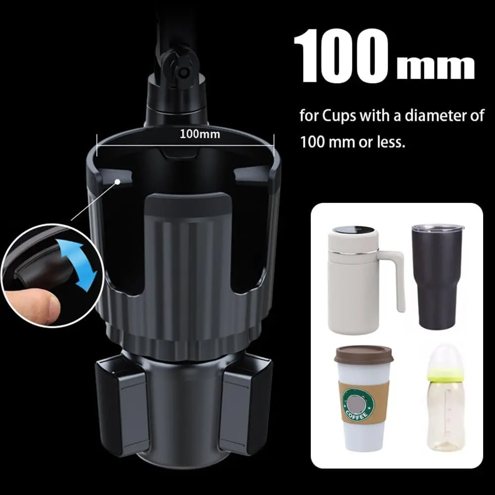 Держатель для чашки, крепление для телефона для автомобиля, 2 в 1, автомобильное крепление для сотового P, вращение на 360 градусов, держатель для чашки, расширитель