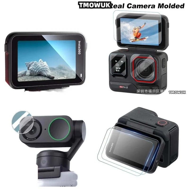 

High - Clarity Hard Tempered Glass LCD + TPU Soft Lens Cover For Insta360 GO 3 3S