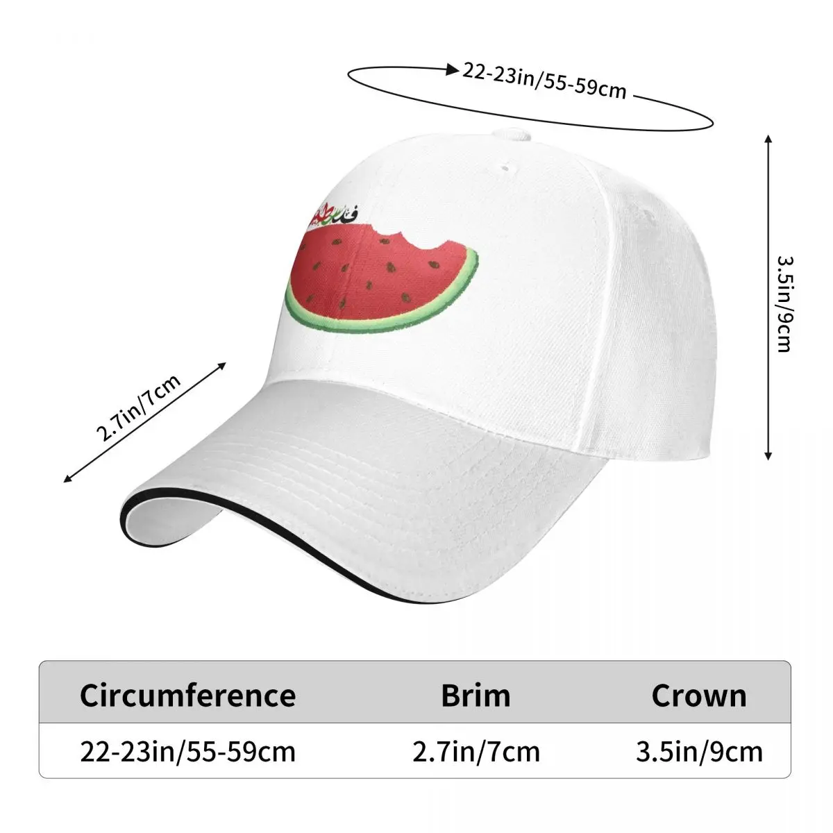 It's Not A Watermelon Baseball Caps for Men Women Magritte Parody Watermelon Golf  Trucker Hat Adjustable Fit Sun Caps